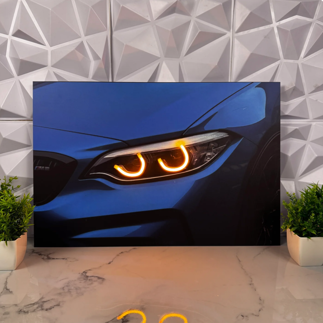 BMW M2 Competition LED Poster